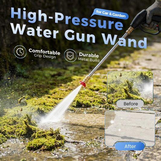 💦🚿 Pistola de água de alta pressão – 3 bicos intercambiáveis, liga de alumínio resistente e potente