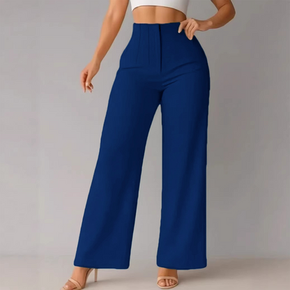 🔥50% DESCONTO 💥 Calças casuais de perna larga para mulher em cor sólida | Macia, folgada e confortável para todo o dia 👖✨