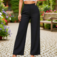 🔥50% DESCONTO 💥 Calças casuais de perna larga para mulher em cor sólida | Macia, folgada e confortável para todo o dia 👖✨