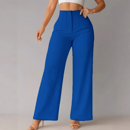 🔥50% DESCONTO 💥 Calças casuais de perna larga para mulher em cor sólida | Macia, folgada e confortável para todo o dia 👖✨