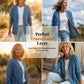 ✨ Promoção– 50% OFF ✨Casaco de Jeans Clássico com Botões | Estilo Atemporal e Confortável para Mulher