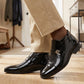 📢📢50% de desconto!! ⏰ Sapatos elegantes e brilhantes em pele PU – Sapatos clássicos para homem