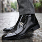 📢📢50% de desconto!! ⏰ Sapatos elegantes e brilhantes em pele PU – Sapatos clássicos para homem
