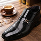📢📢50% de desconto!! ⏰ Sapatos elegantes e brilhantes em pele PU – Sapatos clássicos para homem