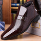 📢📢50% de desconto!! ⏰ Sapatos elegantes e brilhantes em pele PU – Sapatos clássicos para homem