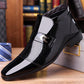 📢📢50% de desconto!! ⏰ Sapatos elegantes e brilhantes em pele PU – Sapatos clássicos para homem