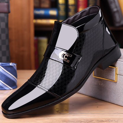 📢📢50% de desconto!! ⏰ Sapatos elegantes e brilhantes em pele PU – Sapatos clássicos para homem