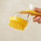 📢📢30% OFF !! ⏰ Pet Bath Brush with Soap Dispenser – Long Handle, No Bending, Soft & Efficient, Easy Bath at Home 🧼✨