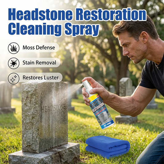Spray para limpeza e restauração de lápides