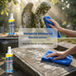 Spray para limpeza e restauração de lápides