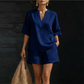 ✈️Compre dois artigos e ganhe o envio gratuito☀️Ofertas de verano en Portugal 2026👚 50% DE DESCONTO – Conjunto Curto Casual com Decote V Feminino | Confortável, moderno & ideal para o verão